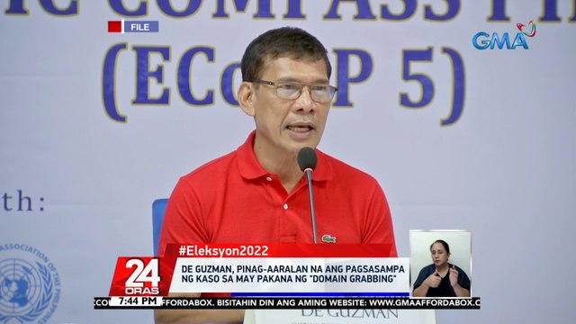 De Guzman, pinag-aaralan na ang pagsasampa ng kaso sa may pakana ng domain grabbing ; Abella, gagawin daw agricultural powerhouse ang Pilipinas sakaling mahalal na pangulo | 24 Oras
