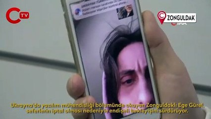 Zonguldaklı genç Ukrayna'daki endişeli bekleyişini sürdürüyor