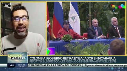 Colombia retira representación diplomática en Nicaragua