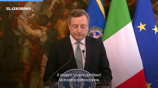 Draghi sull’invasione della Russia in Ucraina: «Dialogo impossibile, decideremo sanzioni molto dure»