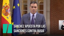 Sánchez apuesta por las sanciones contra Rusia