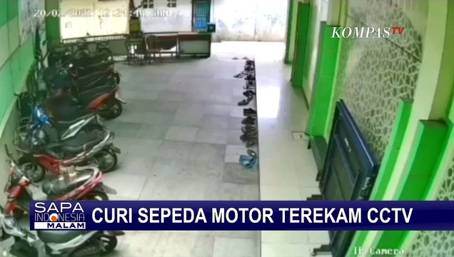 Rekaman CCTV Pelaku Pencurian Motor di Depok, Sasar Orang yang Mau ke Masjid!
