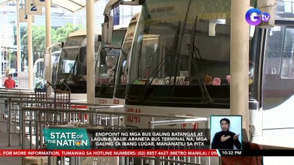 Endpoint ng mga bus galing Batangas at Laguna, balik Araneta Bus Terminal na | SONA