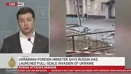 Ukrainian Foreign Minister appealing 24 February 2022