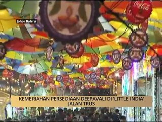 AWANI - Johor: Kemeriahan Persediaan Deepavali di 'Little India' Jalan Trus