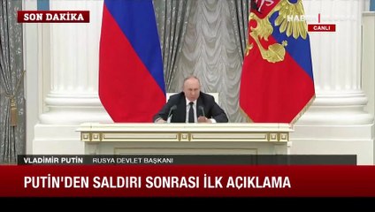 Rusya Devlet Başkanı Putin'den saldırı sonrası ilk açıklama: Bu adımı atmaya bizi zorladılar