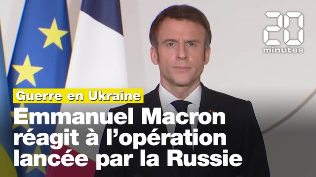 Guerre en Ukraine: Emmanuel Macron réagit à l'opération militaire lancée par la Russie