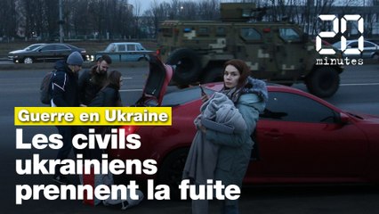 Face à l'offensive russe, les civils Ukrainiens prennent la fuite