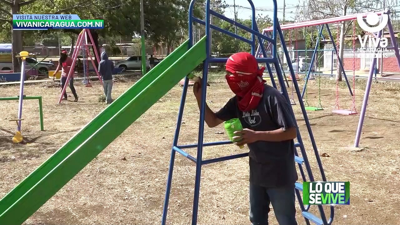 Comuna capitalina rehabilita el parque Gaspar García Laviana