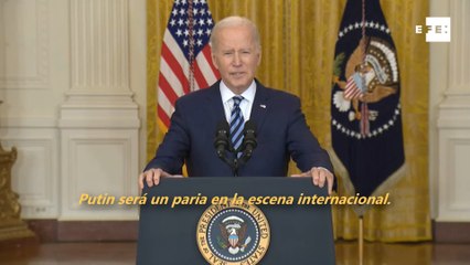 Biden: "Putin será un paria en la escena internacional"