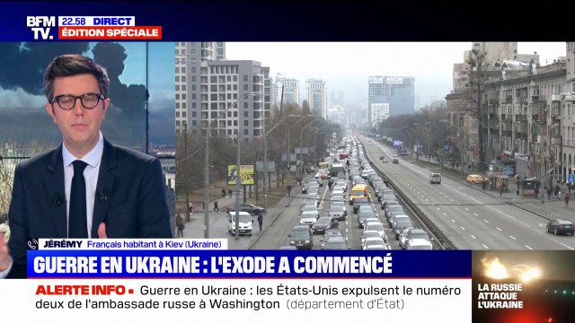 Il y a entre 6 et 7 kilomètres de bouchons à la frontière : cet expatrié français en Ukraine a fui Kiev