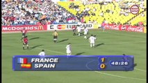 الشوط الثاني مباراة فرنسا و اسبانيا 1-1 كاس اوروبا 1996