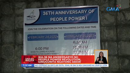 1986 People Power Revolution, ginugunita sa ika-36 anibersaryo | UB