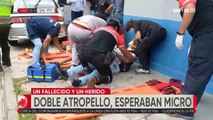 Muere una de las dos personas que fue atropellada cuando esperando un micro
