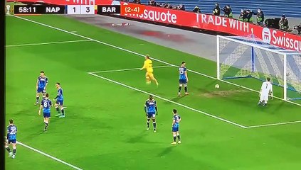 Los 23 toques del gol de Aubameyang en Nápoles