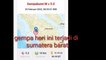 gempa bumi hari ini today's earthquake in Indonesia in the province of West Sumatra