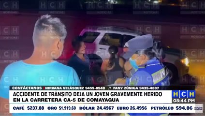 Accidente vial deja una persona herida en Comayagua