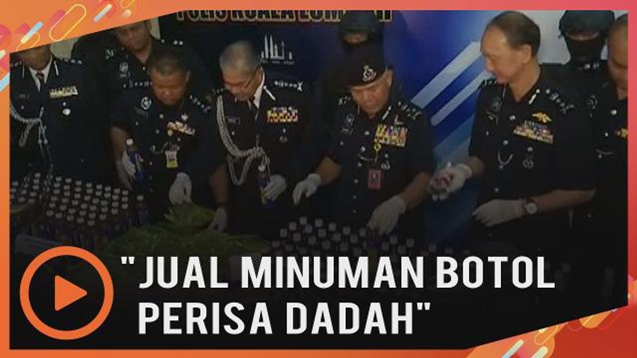 34 ditahan jual minuman botol perisa dadah