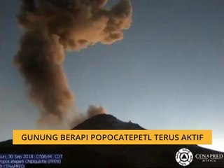 Gunung berapi Popocatepetl terus aktif