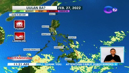 Weather update as of 11:21 a.m. (February 25, 2022) | BT