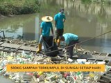 500kg sampah terkumpul di sungai setiap hari