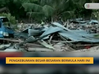 Pengebumian besar-besaran bermula hari ini