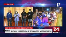 Por ley que prohíben dos ocupantes: alcalde de Miraflores y motociclistas buscarán consensos