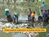 500kg sampah terkumpul di sungai setiap hari