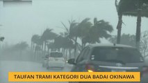 Taufan Trami kategori dua badai Okinawa