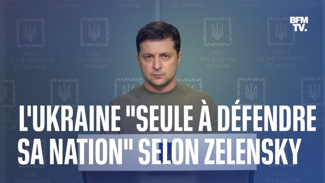 Qui est prêt à se battre avec nous ? Je ne vois personne Volodymyr Zelensky regrette que l'Ukraine soit seule à défendre sa nation