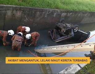 Akibat mengantuk, lelaki maut kereta terbabas
