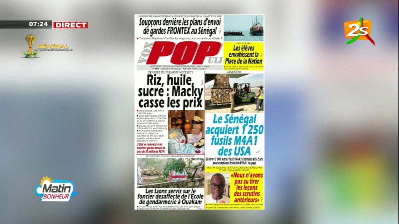 SUIVEZ BASSIROU SY - PLAT. EDUCATION ET VALEURS DANS MATIN BONHEUR AVEC ASTOU DIONE | VEN. 25 FÉV. 2022