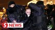 Russian police detain anti-war protesters