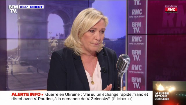 Marine Le Pen ne souhaite pas que des troupes françaises soient envoyées pour combattre en Ukraine