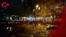 Kiev’de vurulan İHA’nın binaya düşmesi sonucu 3 kişi yaralandı