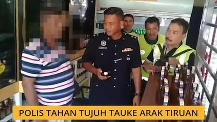 Polis tahan tujuh tauke arak tiruan