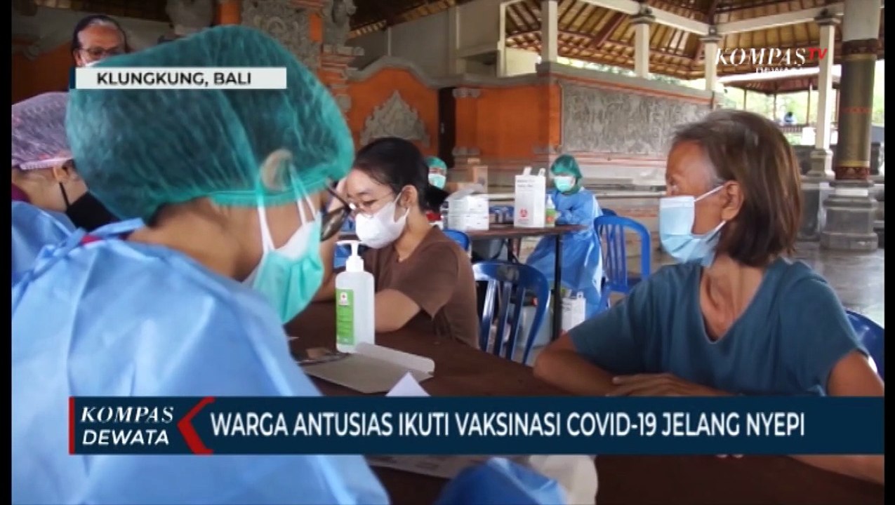 Jelang Nyepi Warga Antusias Vaksinasi Covid-19