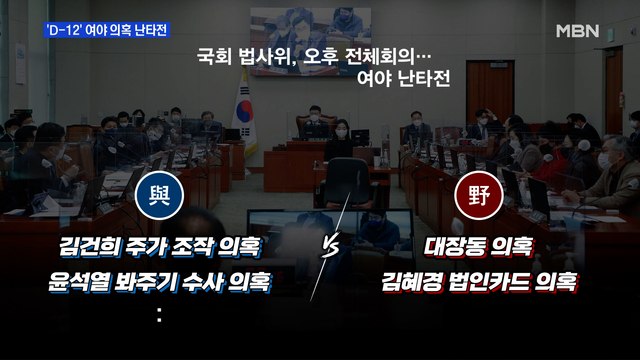[MBN 프레스룸] 'D-12' 여야 의혹 난타전