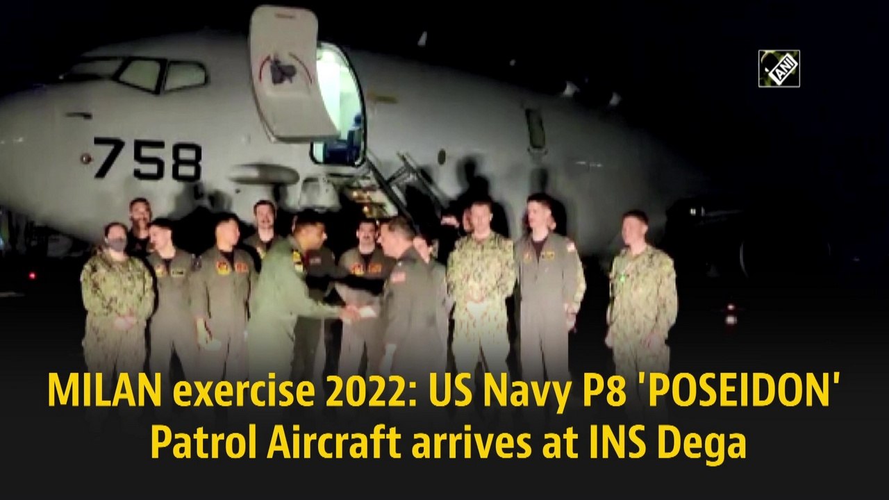 Milan 2022: US Navy P8 'POSEIDON' Patrol Aircraft arrives at INS Dega