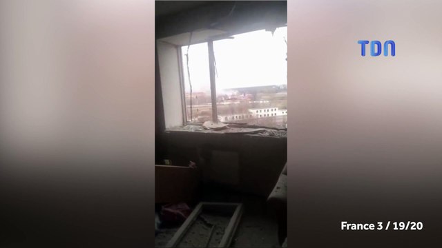 L'image terrifiante de ce cycliste civil touché et tué en pleine rue par un bombardement de l'armée russe, filmé par une caméra de vidéo surveillance