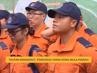 Taufan Mangkhut, penduduk Hong Kong mula pindah