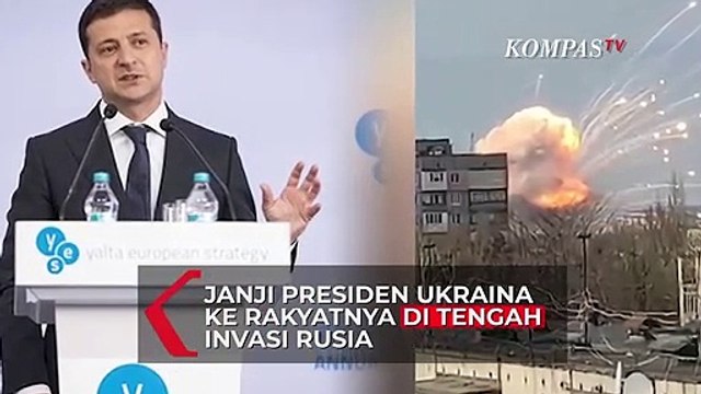Janji Sumpah Presiden Ukraina ke Rakyatnya di Tengah Invasi Rusia