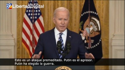 Biden: "Putin es el agresor y ahora tendrá que asumir las consecuencias"