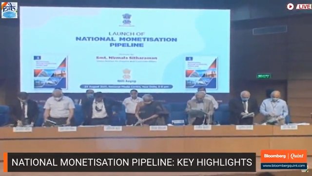 Finance Minister Nirmala Sitharaman Launches National Monetisation Pipeline