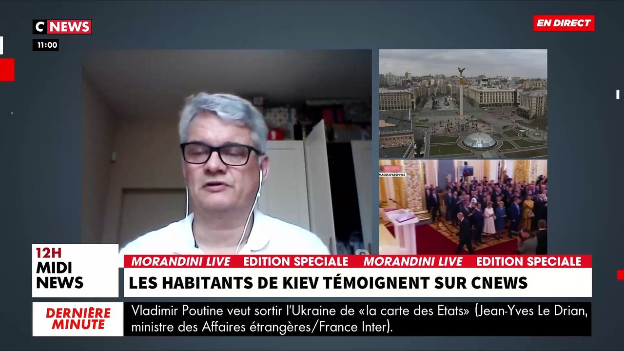 Guerre en Ukraine - Un entrepreneur français basé à Kiev témoigne dans "Morandini Live": "J'ai peur pour mon entourage" - VIDEO