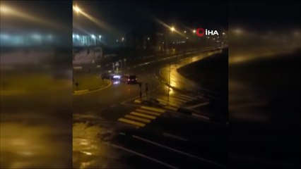 Geceleri kavşakta drift mahalleliyi bıktırdı