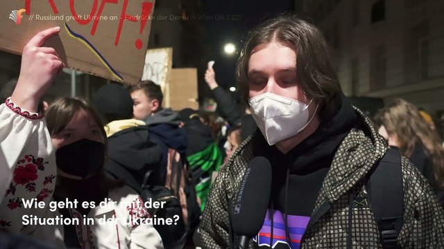 Ukraine Krise: Womit haben das unschuldige Menschen und Kinder verdient? - Statements der Demo in Wien