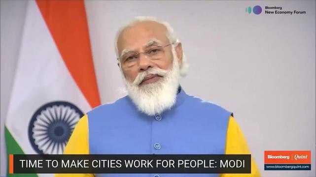 Prime Minister Narendra Modi Gives An Opening Address At Bloomberg New Economy Forum