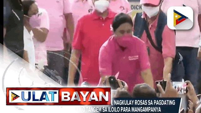 Ilang lugar sa IloIlo, nagkulay rosas sa pagdating ng Leni-Kiko tandem para mangampanya; VP Robredo, kumpiyansang muli siyang hahakot ng boto mula sa Iloilo