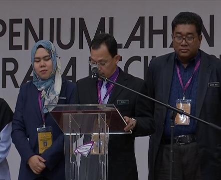 Pengumuman keputusan Pilihan Raya Kecil (PRK) DUN Balakong oleh Suruhanjaya PIlihan Raya, pada Sabtu, 8 September 2018 di Petaling Jaya.